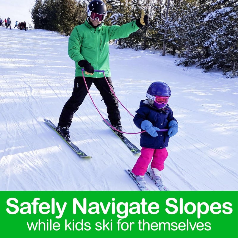 Slope Ropes Kids Ski Trainer to Teach Kids to Downhill Ski Safely with Proper Posture, Simple Harness Free Design, Fun for Parents and Kids - Image 5